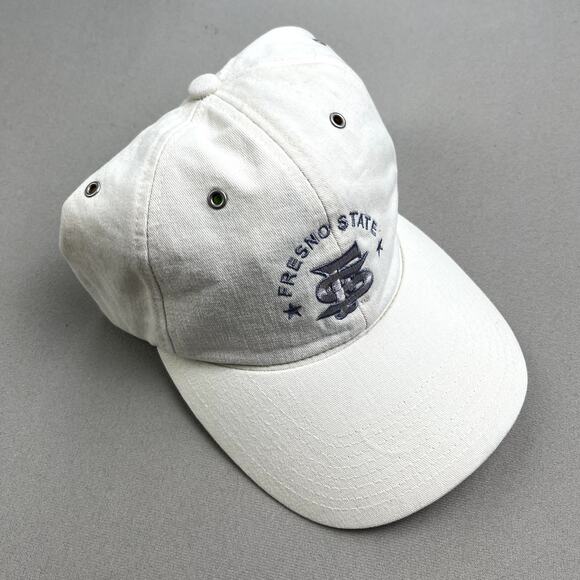 Fresno State Bulldogs Hat Cap Strapback Cream Adjustable California University - Picture 1 of 6